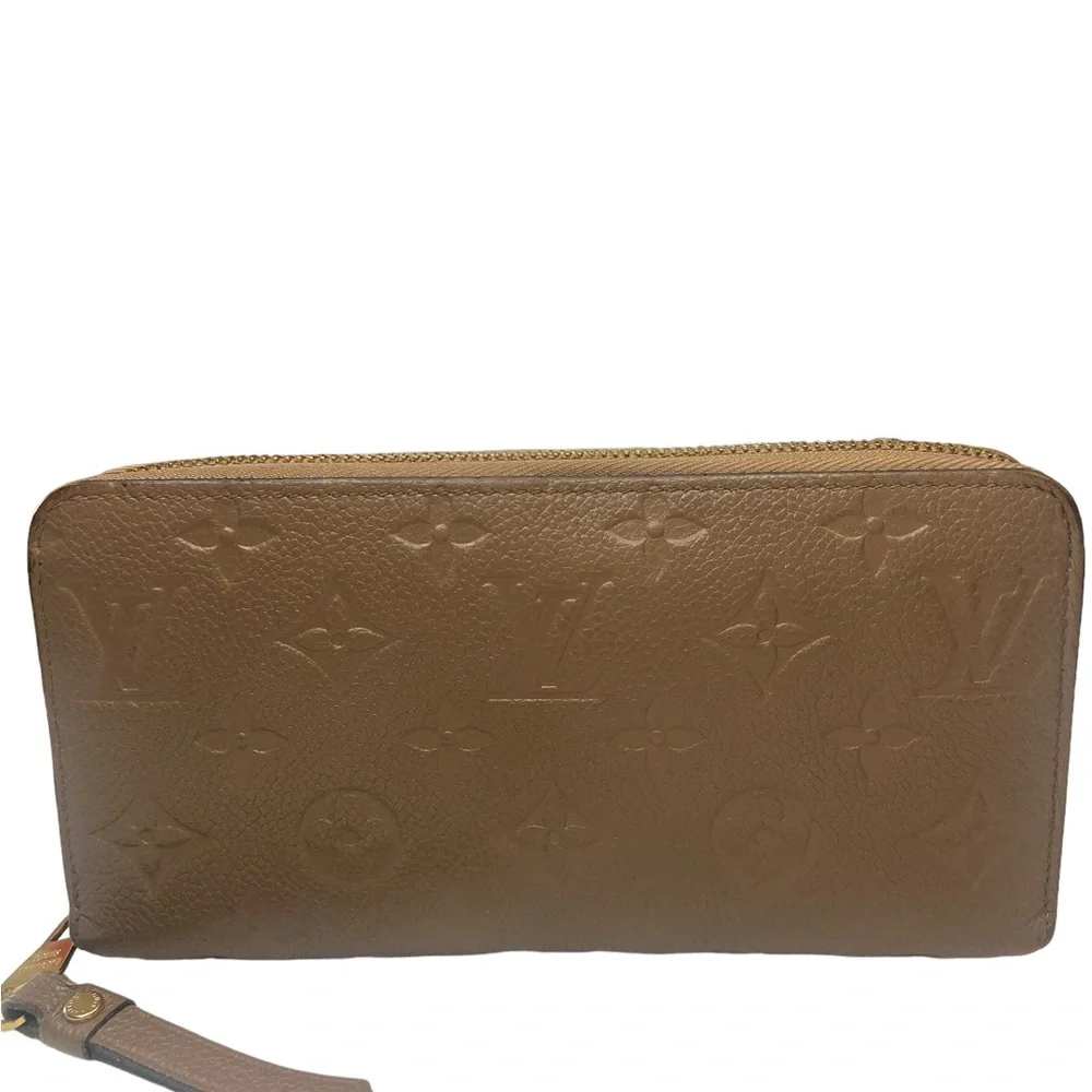 Louis Vuitton Brown Monogram Embossed Zipper Wallet